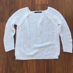Zara white knit sweater